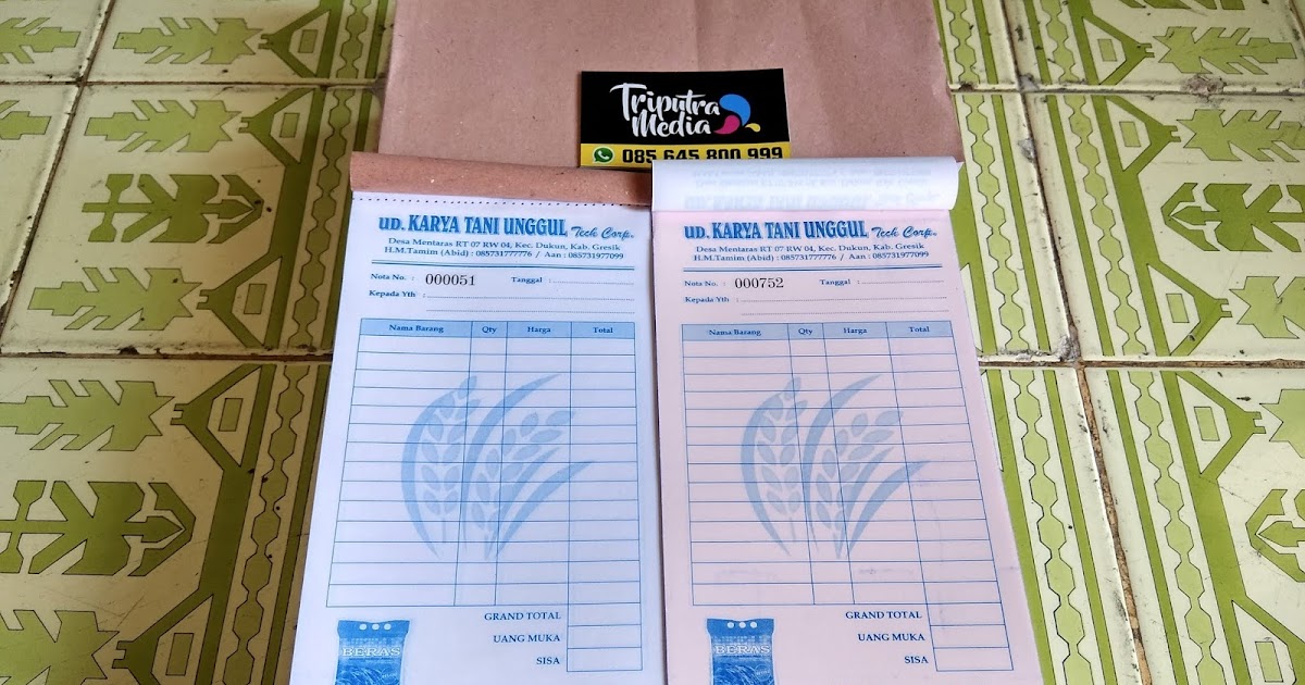 Cetak Nota Murah Gresik Percetakan Nota Kwitansi Murah