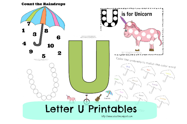 Letter U Toddler Free Printables