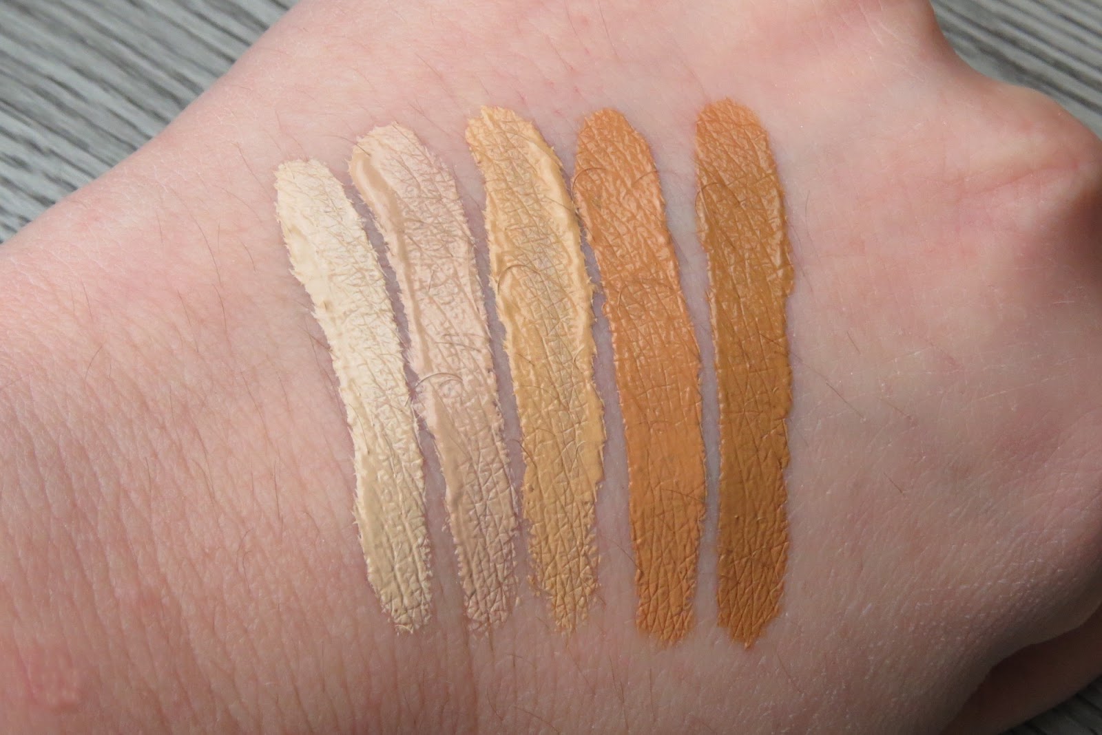 Mary Perfecting Concealer Color Chart