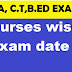 SCERT ODISHA C.T B.ED Courses wise Exam date 2019 official notification released