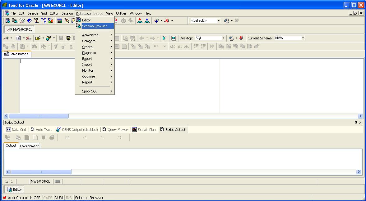 How to create synonyms in oracle using toad for oracle
