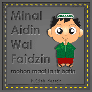 Gambar DP BBM selamat Idul Fitri anak kecil lucu