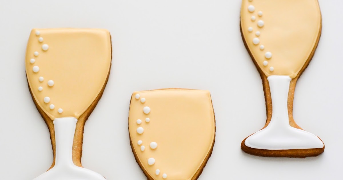 i heart baking! champagne glass cookies