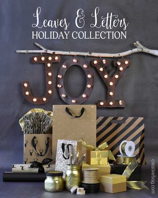 kraft/black/gold holiday gift wrapping | Creative Bag