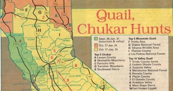 Oregon, California Quail Hunting 2019 Map and report, public areas