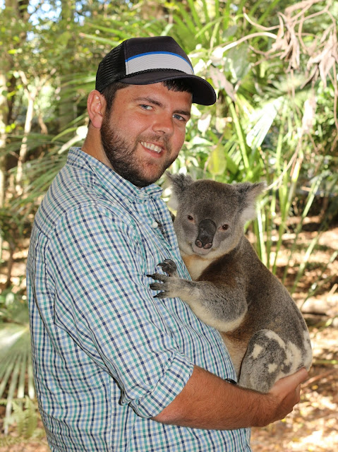Dan with Byron at Lone Pine Koala Sanctuary