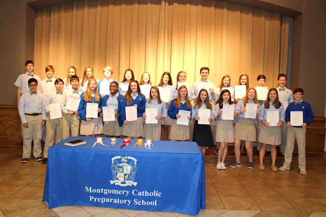 Montgomery Catholic Middle School Inducts New National Junior Honor Society Members 2
