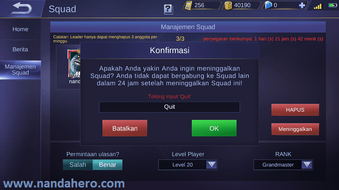 cara meninggalkan squad mobile legends cara meninggalkan squad mobile legends