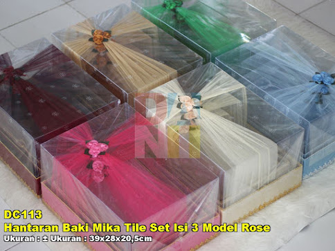 Hantaran Baki Mika Tile Set Isi 3 Model Rose
