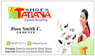 Tarjetas de presentación sandalias Tarjetas de presentación sandalias