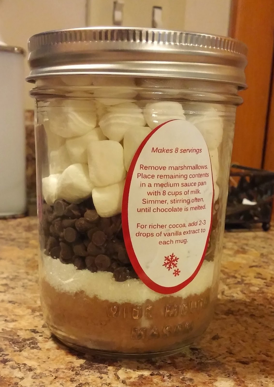 Adventures of a Craftaholic Hot Cocoa Gift Jars