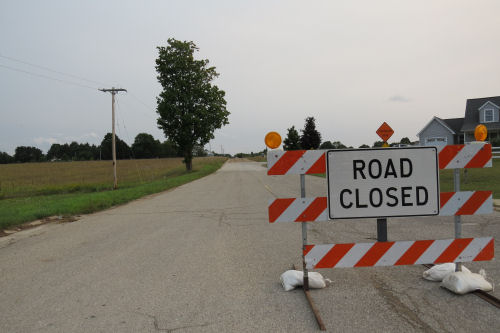 road closed sign