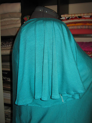 Bright Teal Jersey Knit Flutter Sleeve Top Cato Fashion www.sewplus.blogspot.com