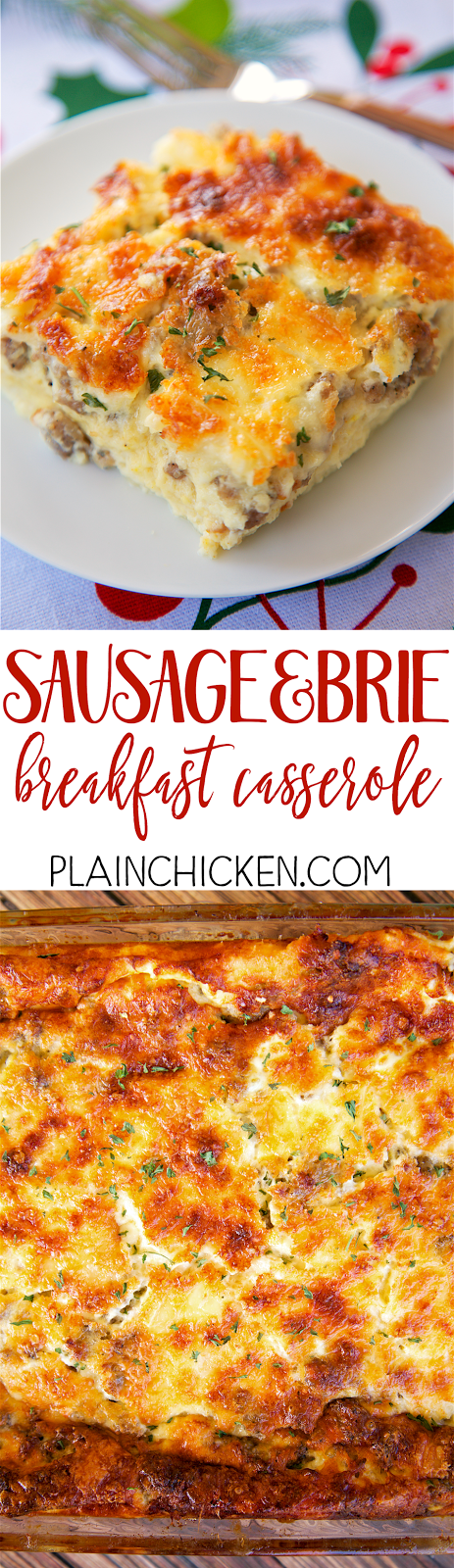 Sausage and Brie Breakfast Casserole | Plain Chicken®