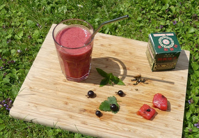 Wassermelonen-Jostabeer-Minz-Grüntee-Drink Wassermelonen-Jostabeer-Minz-Grüntee-Drink