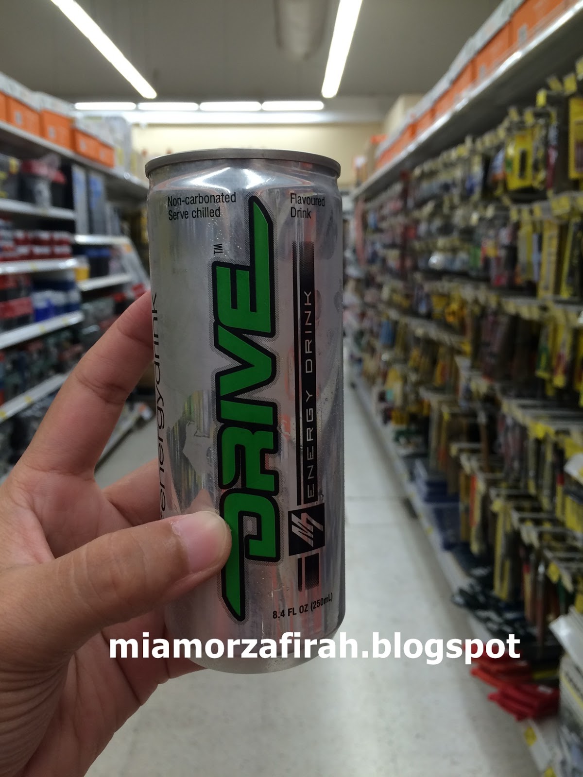 DRIVE, ENERGY DRINK REVIEWED Miamorzafirah