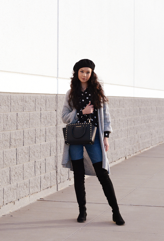 polka dot shirt outfit