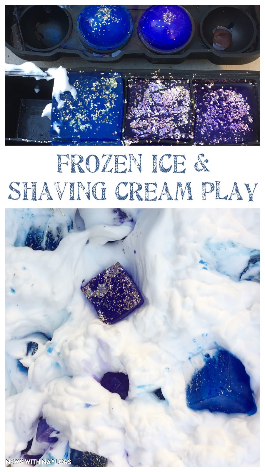 Frozen Shaving Cream Sensory Play