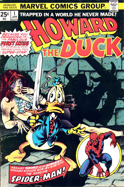 Howard the Duck v1 #1 marvel 1970s bronze age comic book cover art by Frank Brunner Howard the Duck v1 #1 marvel 1970s bronze age comic book cover art by Frank Brunner
