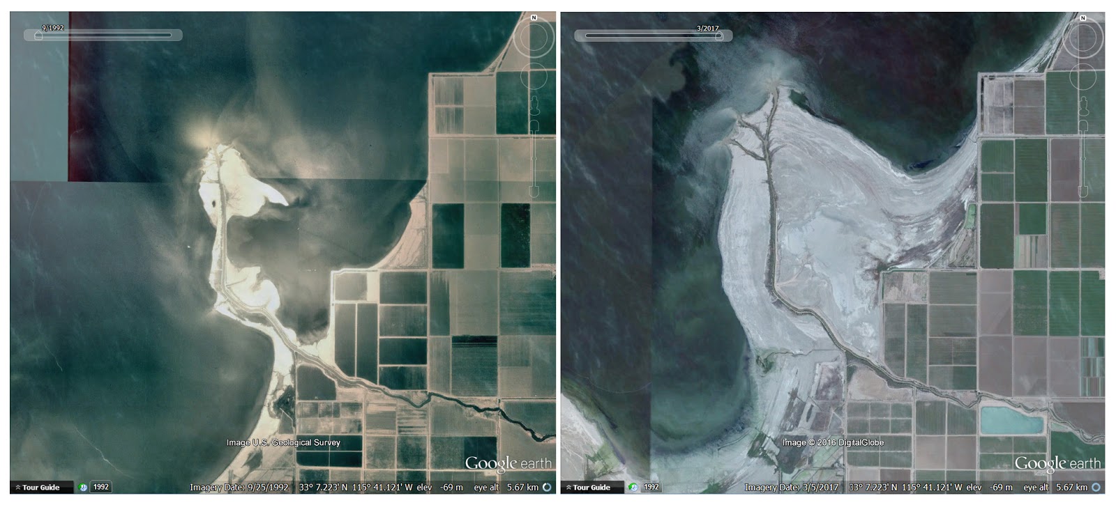 USA, California 25 Years of the Shrinking Salton Sea