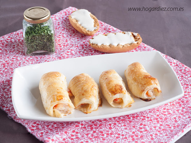 Saladitos de gambas y queso