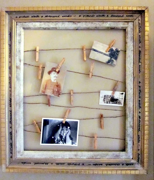 Vintage frame and wire photo holder