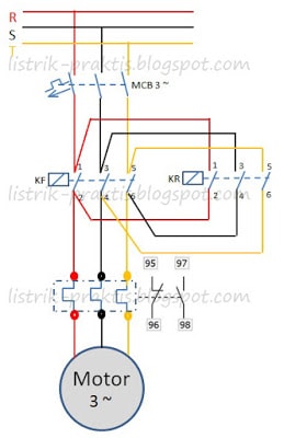 Rangkaian Dol Motor Listrik 3 Fasa Listrik Praktis