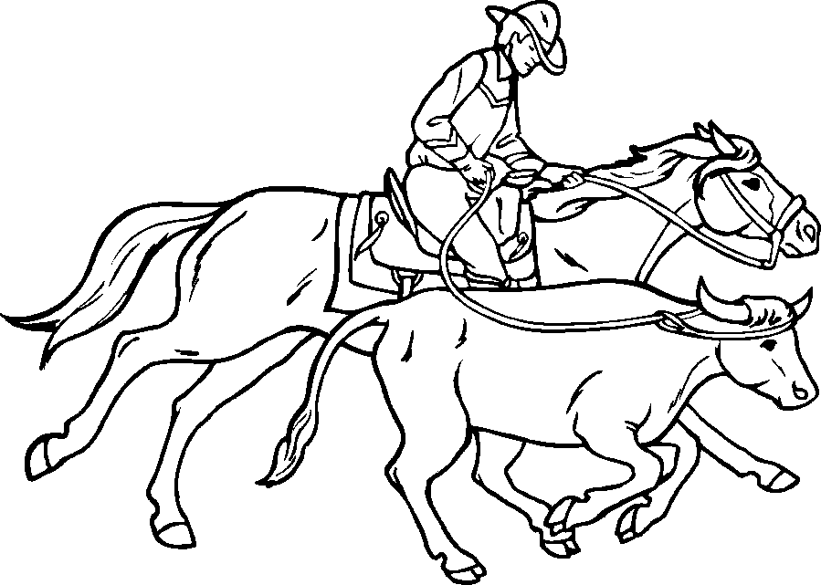 Cowboy Coloring Pages To Print So Percussion