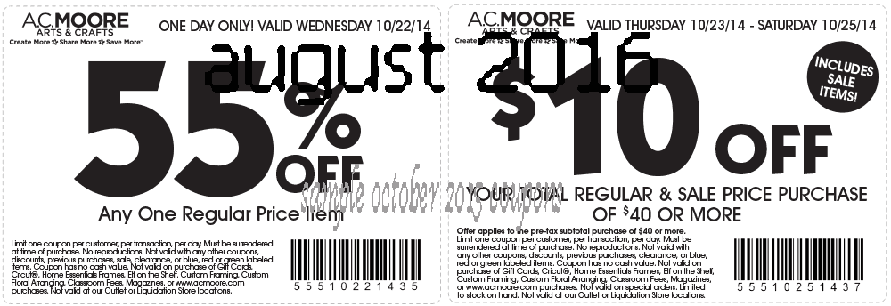 Ac moore printable coupons