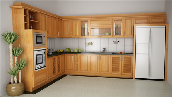 Tủ bếp gỗ xoan đào giá rẻ Tủ bếp gỗ xoan đào giá rẻ