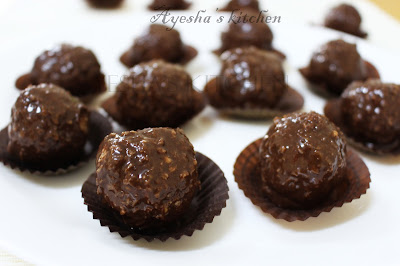sauce ayeshas kitchen coconut chocolate ladoo chocolate balls indian sweets for festivals easy simple dessert with few ingredients yummy sweet 