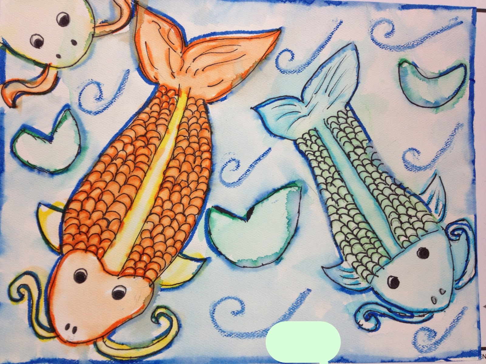 Sparkly Art with Ms. Carney!: Japanese Koi Fish - 5th Grade!