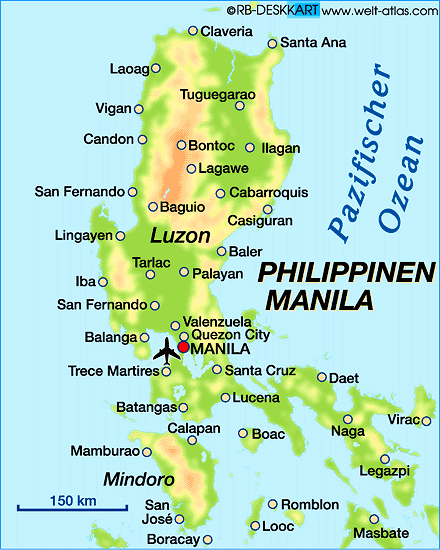 City Map of Luzon, Philippines