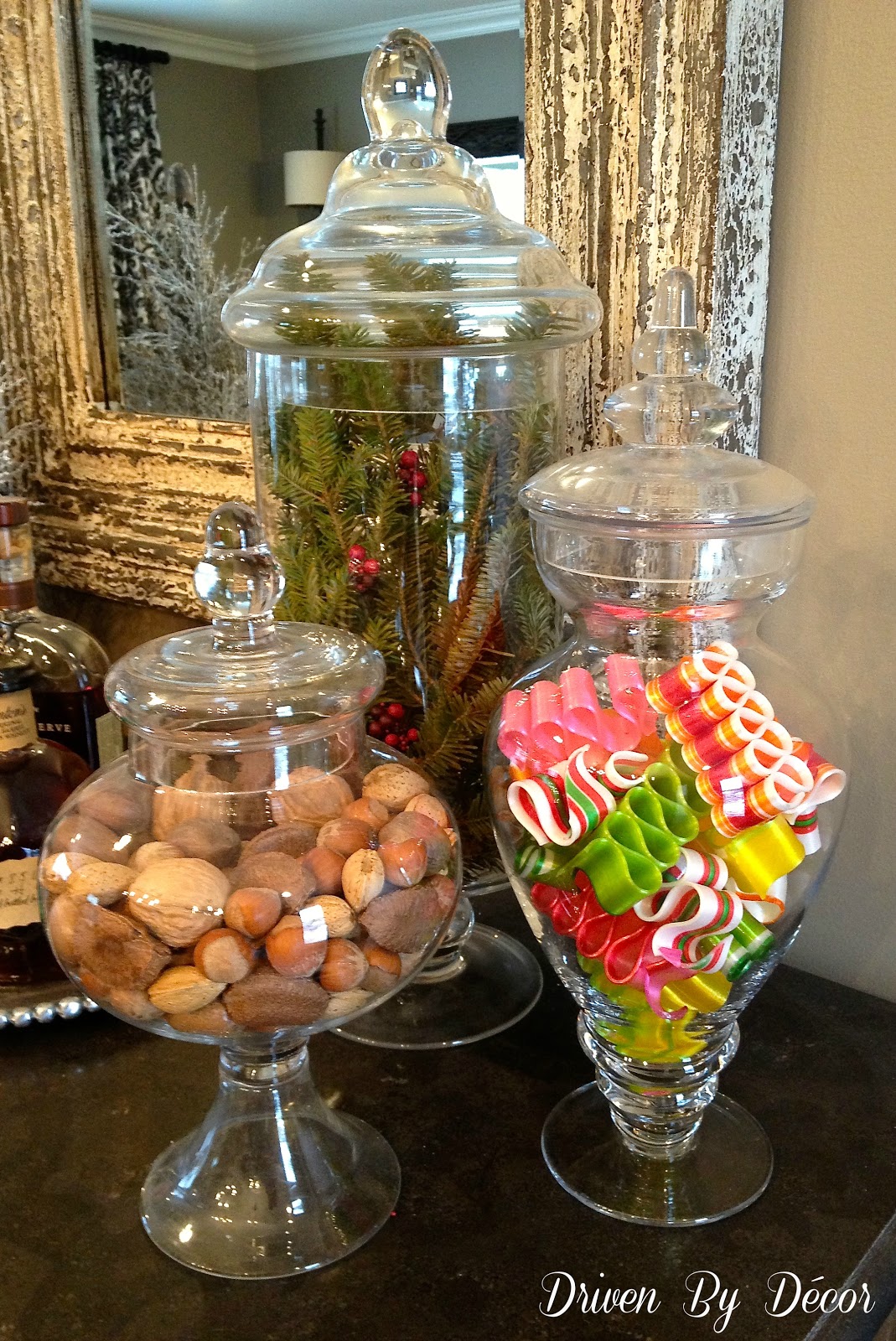  Holiday  Apothecary  Jars  Driven by Decor 