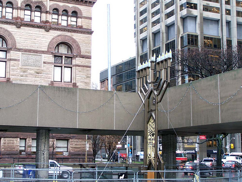 Toronto Grand Prix Tourist A Toronto Blog Menorah ready at City Hall
