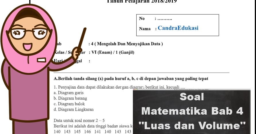 Soal Dan Kunci Jawaban Matematika Kelas 6 Mengolah Dan Menyajikan Data Administrasi Sekolah Sd Mi Smp Mts Sma Ma Smk