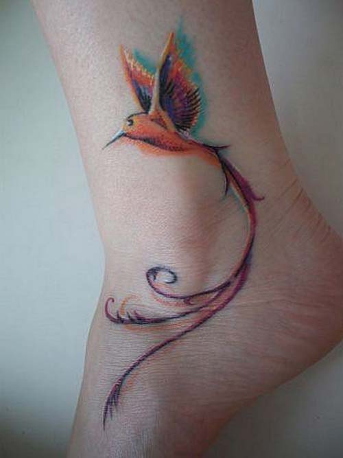 ankle colorful bird tattoo ayak bileği renkli kuş dövmesi ankle colorful bird tattoo ayak bileği renkli kuş dövmesi