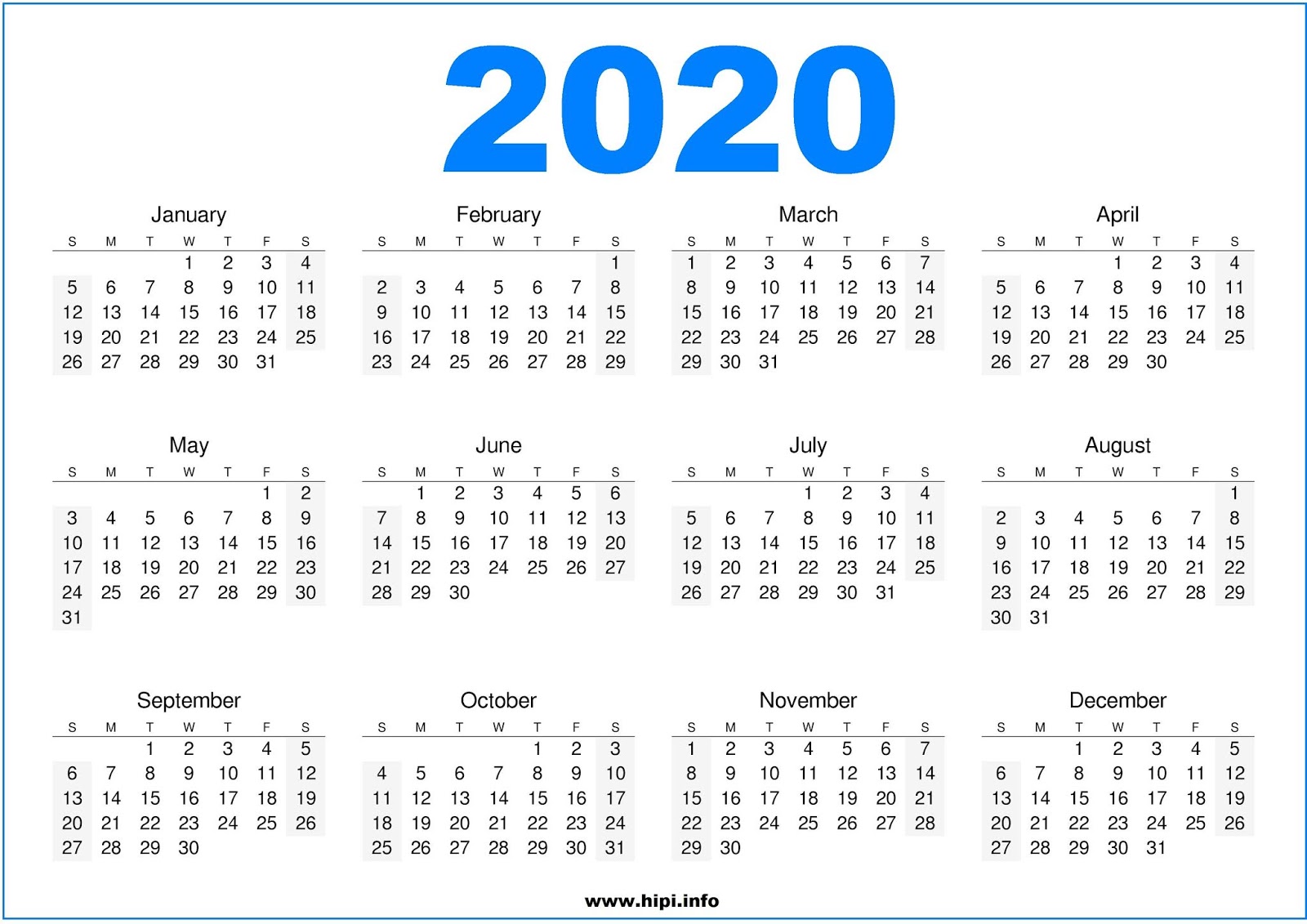calendars printable twitter headers facebook covers 2020 yearly calendar printable free