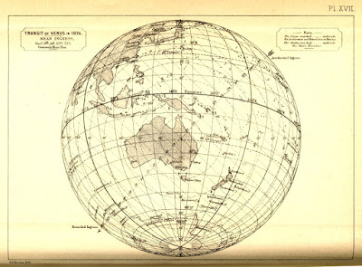 Zonas donde se podía observa el tránsito de Venus sobre el Sol. Zonas donde se podía observa el tránsito de Venus sobre el Sol.