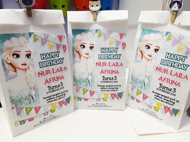 birthday goodies paper bag goodies frozen