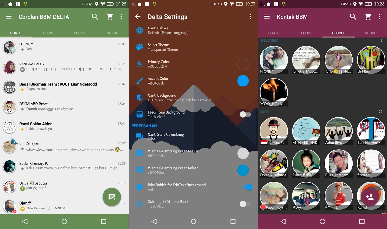 BBM MOD Android Delta BBM v3.7.0 APK v3.0.1.25 Terbaru 