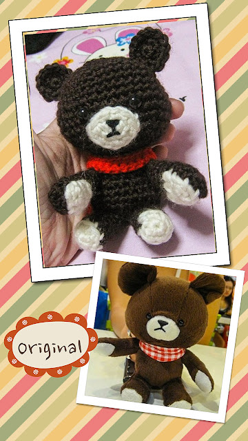 crocheted bear soft toy replica amigurumi