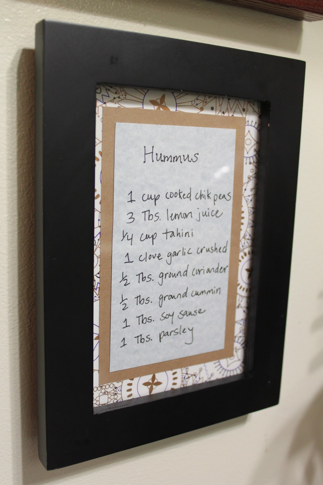 1 Creative Endeavor Jan. 10 Framed Recipes
