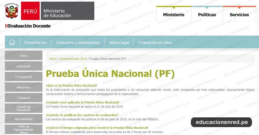 NOMBRAMIENTO DOCENTE 2019: Prueba Única Nacional (21 Julio) PREGUNTAS FRECUENTES - MINEDU - www.minedu.gob.pe NOMBRAMIENTO DOCENTE 2019: Prueba Única Nacional (21 Julio) PREGUNTAS FRECUENTES - MINEDU - www.minedu.gob.pe