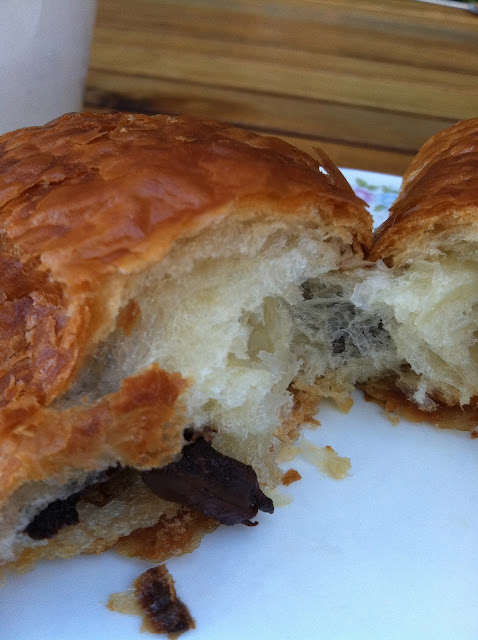 Chocolate croissant at Tatte Bakery and Cafe, Cambridge, Mass.