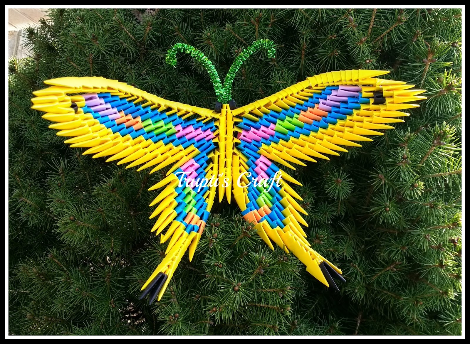 Trupti's Craft 3D Origami Butterfly