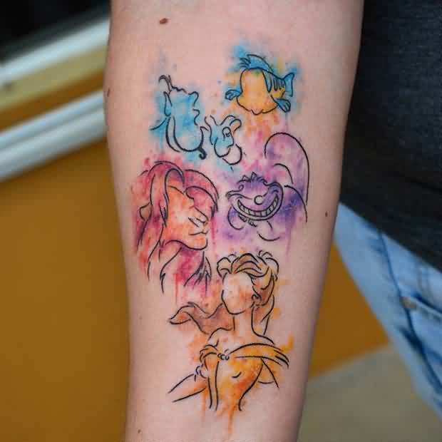 Tatuagens de desenhos animados Tatuagens de desenhos animados