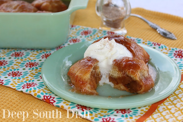 Sweet Potato Dumplings Seasoned mashed fresh sweet potatoes, stuffed inside crescent dough bundles, sprinkled with cinnamon sugar and baked in a flavored sugar syrup.
