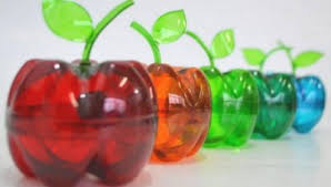 Decotacion de manzanas botellas de plastico