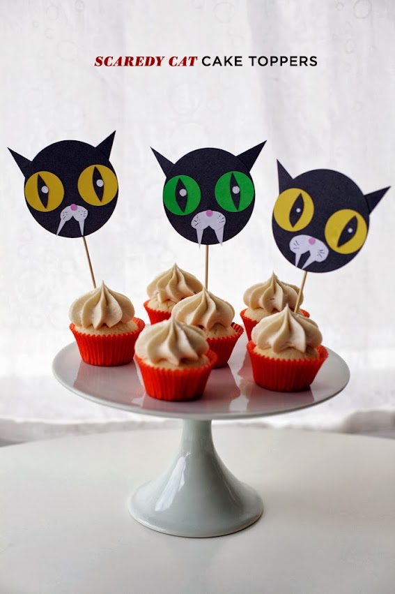 Coco Cake Land Cakes Cupcakes Vancouver BC Scaredy Cat Cake Topper DIY
